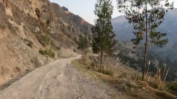 안데스 산맥의 안데스 산맥을 가로지르는 여행하는 — 비디오