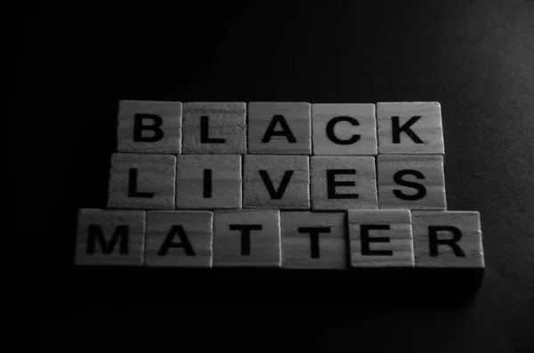 Wiadomość Tekstowa Życie Czarnych Znaczenie Dla Protestu Selektywne Skupianie Się — Zdjęcie stockowe