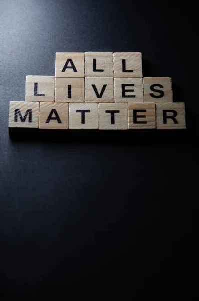 Für Protestaktionen Zählt Jedes Leben Selektive Fokussierung Auf Lettering All — Stockfoto