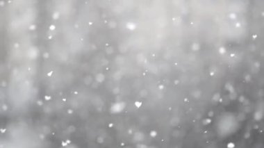 Şehirde kar yağışı. Evlerin arka planına kar yağar. Kış havası. Kar taneleriyle dolu bir arka plan. Yerleşim bölgesinde güzel karlı kış.