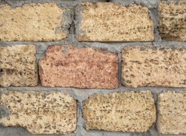 Eski duvarın bir parçası arka plan veya doku olarak taş duvar.