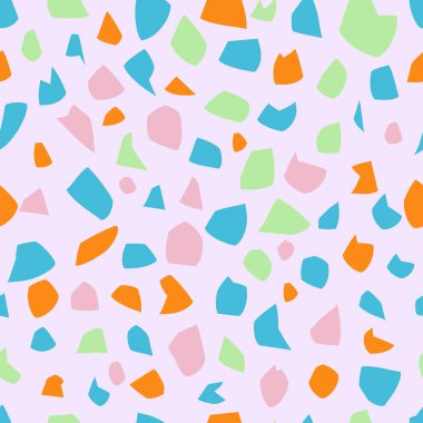 Vektör soyut terrazzo pürüzsüz desen. Bu desen tekstil, battaniye, yatak, duvar kâğıtları, perdeler, battaniyeler ve örtüler için uygundur