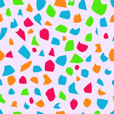 Vektör soyut terrazzo pürüzsüz desen. Bu desen tekstil, battaniye, yatak, duvar kâğıtları, perdeler, battaniyeler ve örtüler için uygundur