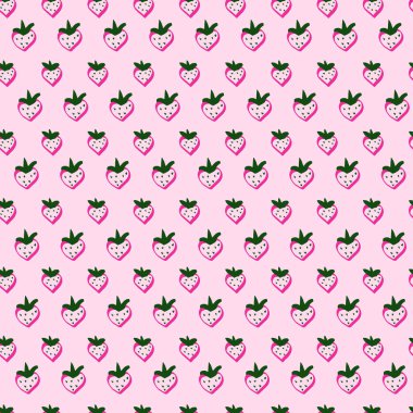 Çizgi çizilmiş çilek. Kusursuz yaz şirinliği. Paketleme için iyi.