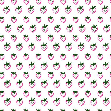 Çizgi çizilmiş çilek. Kusursuz yaz şirinliği. Paketleme için iyi.