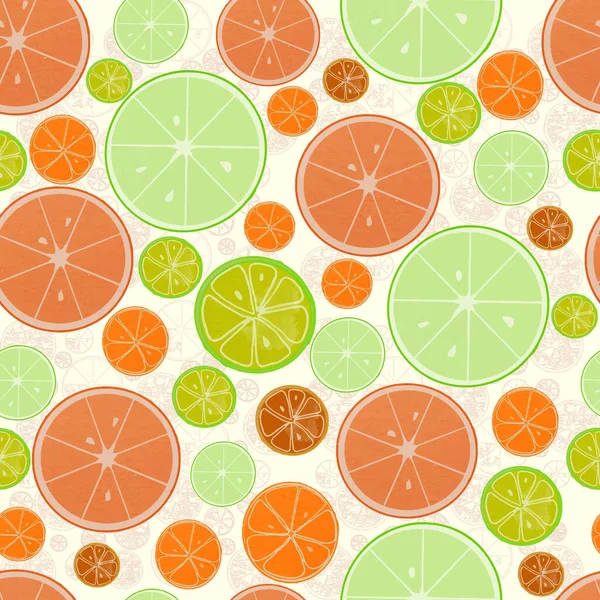 Citrus fruit background pattern Lemon, Lime and Orange