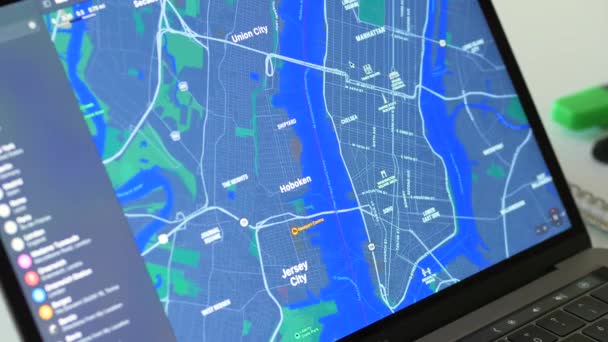 2021年11月:Apple Mapsでニューヨークの地図を見る — ストック動画