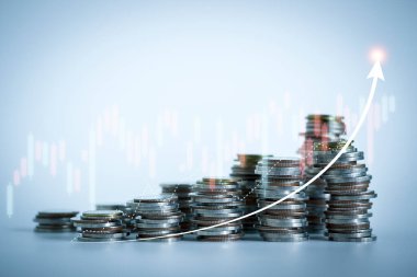 Yığınla para için mali ve iş geçmişi. Tasarruf ve Hesaplar, Finans Bankaları Fikirler, Yatırımlar, Fonlar, Tahviller, Bölünmeler ve Faizler.