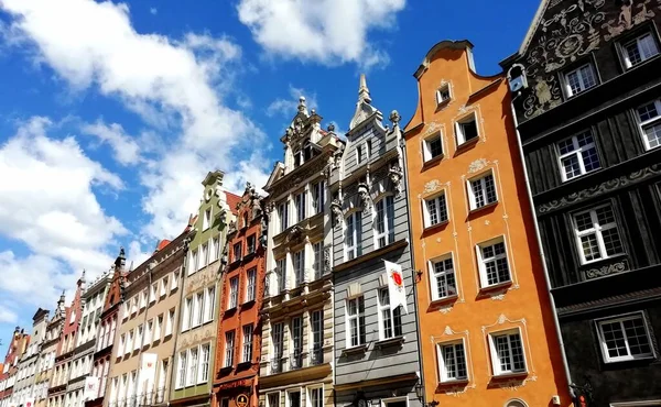 Gdansk Polônia Edifícios Centro Cidade Destaques Cidade Medieval Gdansk Polônia — Fotografia de Stock