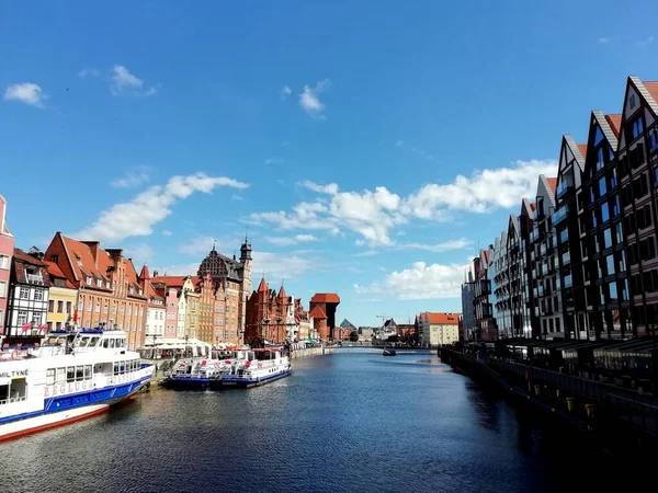 Polonya Nın Gdansk Kenti Şehir Merkezi Binaları Polonya Nın Ortaçağ — Stok fotoğraf