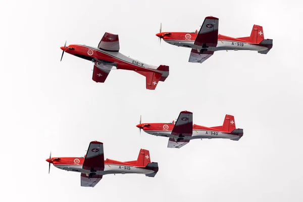 Paul Bay Malta September 2021 Zwitsers Air Force Team Hervormen — Stockfoto