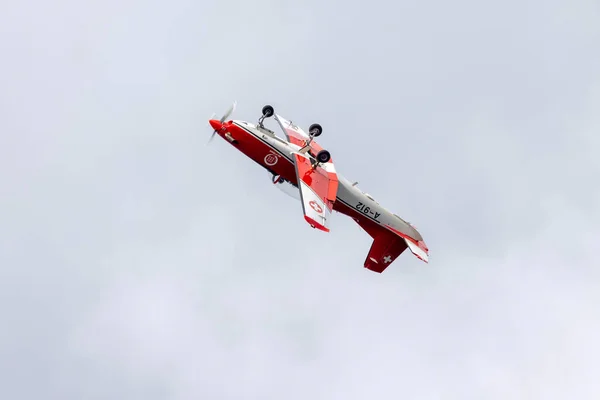 Paul Bay Мальта Вересня 2021 Swiss Air Force Team Peforming — стокове фото