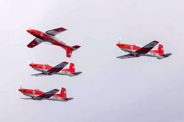 Paul Bay Malta September 2021 Zwitsers Air Force Team Hervormen — Stockfoto