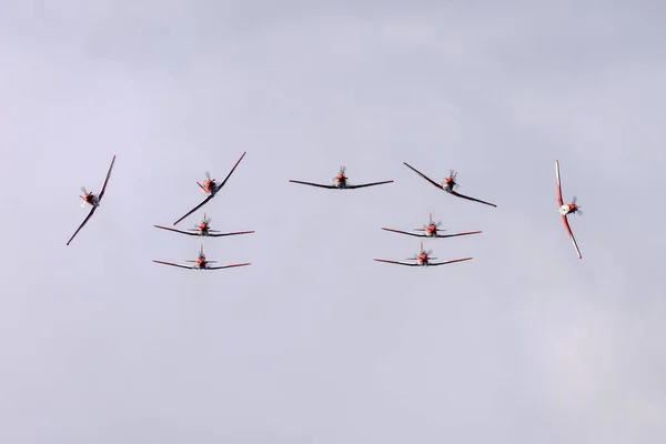 Paul Bay Malta September 2021 Zwitsers Air Force Team Hervormen — Stockfoto