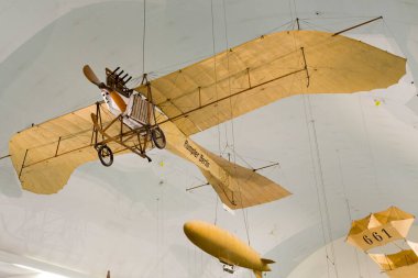 Munich, Germany August 31, 2014: Early Aviation Replica on display in the aviation section of the German National Museum.