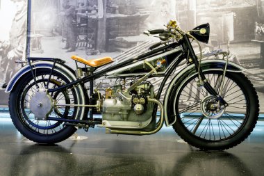 Munich, Germany - September 2, 2014: BMW Motorcycle at the BMW Museum.