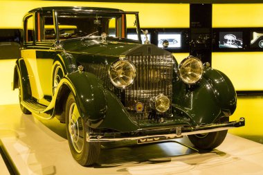 Munich, Germany - September 2, 2014: Rolls Royce on display at the BMW museum.