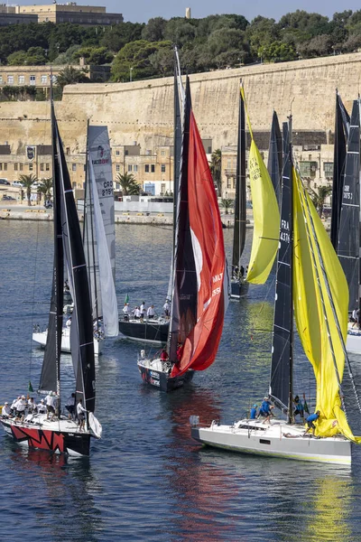 Grand Harbour Malta Oktober 2022 Ein Sehr Langsamer Start Der — Stockfoto
