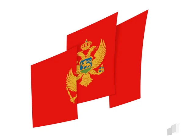 Montenegro Vlag Een Abstract Gescheurd Ontwerp Modern Ontwerp Van Montenegro — Stockvector