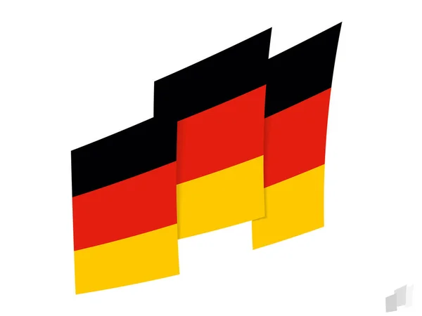 Deutschland Fahne Abstrakt Gerissenem Design Modernes Design Der Deutschland Flagge — Stockvektor