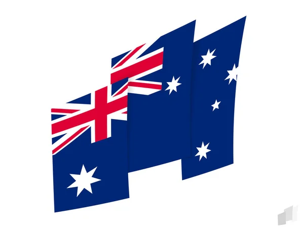 Bandeira Austrália Design Rasgado Abstrato Design Moderno Bandeira Austrália — Vetor de Stock