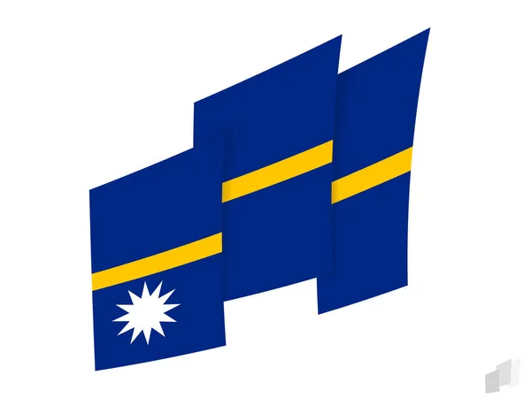 Bandera Nauru Diseño Abstracto Rasgado Diseño Moderno Bandera Nauru — Archivo Imágenes Vectoriales