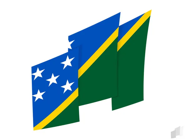 Bandera Las Islas Salomón Diseño Abstracto Rasgado Diseño Moderno Bandera — Archivo Imágenes Vectoriales