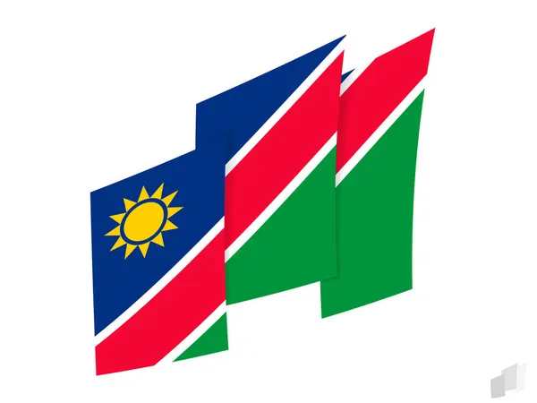 Namibijská Vlajka Abstraktním Roztrhaném Designu Moderní Design Vlajky Namibie — Stockový vektor