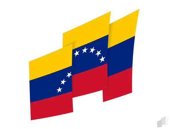 Bandeira Venezuela Design Rasgado Abstrato Design Moderno Bandeira Venezuela — Vetor de Stock