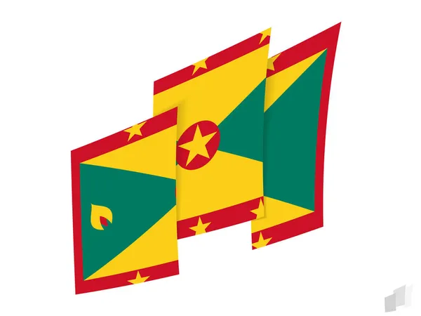 Bandera Granada Diseño Abstracto Rasgado Diseño Moderno Bandera Granada — Vector de stock