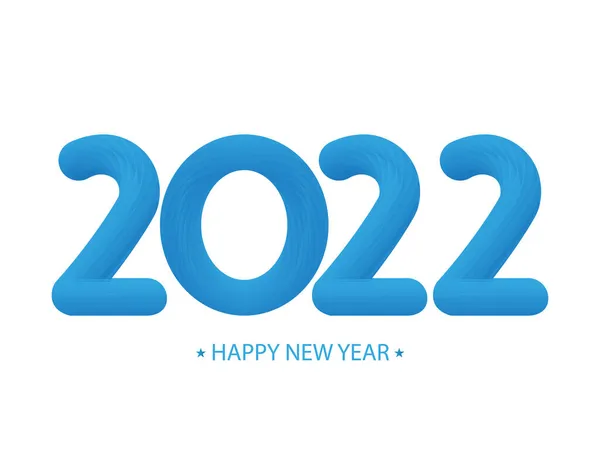 2022 Feliz Año Nuevo Con Efecto Fluido — Vector de stock