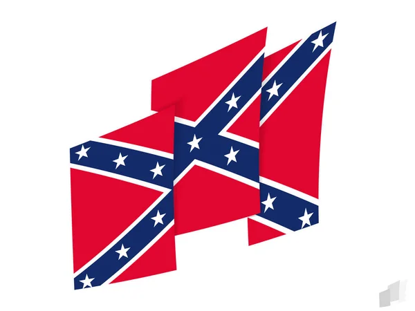 Konfederační Vlajka Abstraktním Roztrhaném Designu Moderní Design Vlajky Konfederace — Stockový vektor