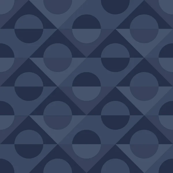 Seamless Vector Pattern Geometric Rhombus Circle Pattern Blue Color Pattern — стоковый вектор