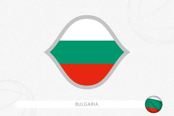 Bulharsko Vlajka Pro Basketbalové Soutěže Šedém Basketbalovém Pozadí — Stockový vektor