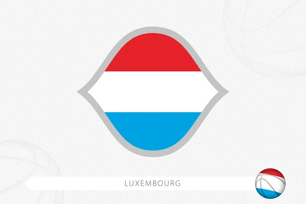Bandeira Luxemburgo Para Competição Basquete Fundo Basquete Cinza —  Vetores de Stock
