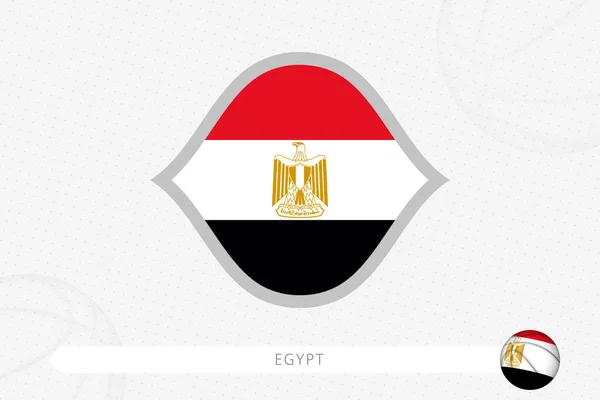 Bandera Egipto Para Competición Baloncesto Sobre Fondo Gris — Vector de stock