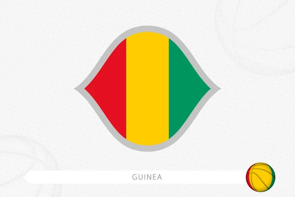 Guinea Flag Basketball Competition Gray Basketball Background — Stock Vector