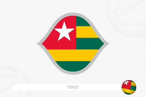 Bandeira Togo Para Competição Basquete Fundo Basquete Cinza — Vetor de Stock