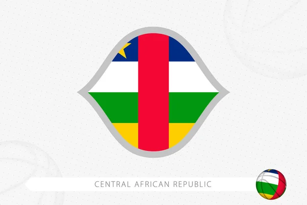 Bandera República Centroafricana Para Competición Baloncesto Sobre Fondo Gris — Archivo Imágenes Vectoriales