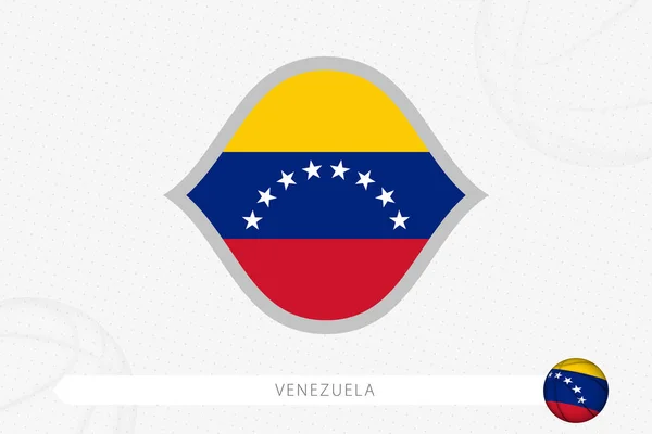 Bandera Venezuela Para Competición Baloncesto Sobre Fondo Gris — Vector de stock