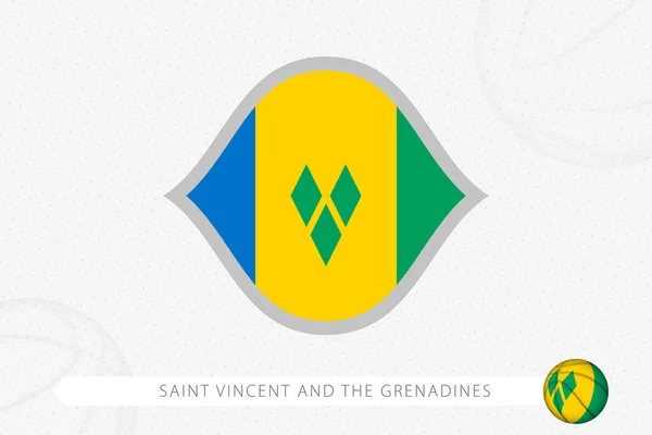 Bandera San Vicente Las Granadinas Para Competición Baloncesto Sobre Fondo — Archivo Imágenes Vectoriales