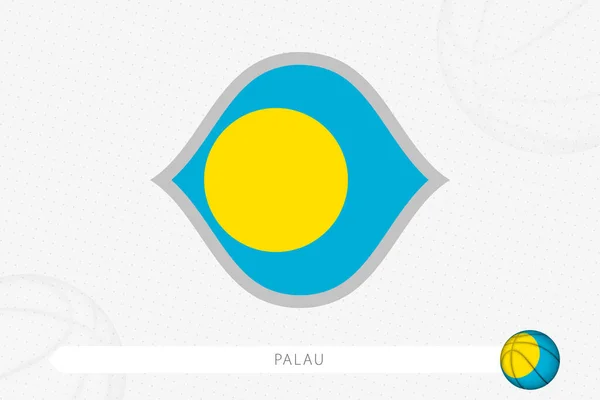Bandeira Palau Para Competição Basquete Fundo Basquete Cinza —  Vetores de Stock