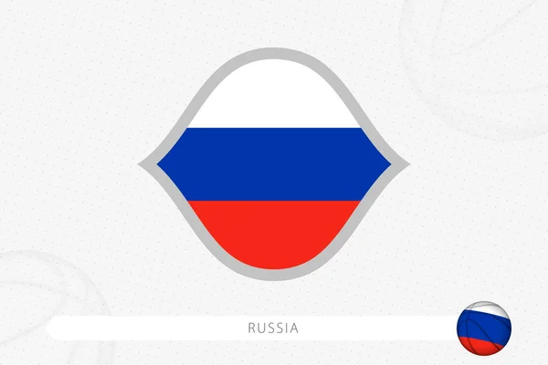 Oroszország Zászló Kosárlabda Verseny Szürke Kosárlabda Háttér — Stock Vector