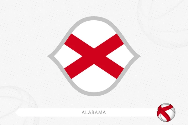 Bandera Alabama Para Competición Baloncesto Sobre Fondo Gris — Vector de stock