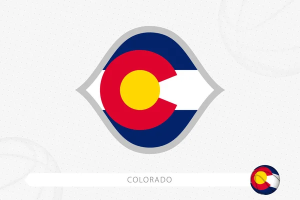 Bandera Colorado Para Competición Baloncesto Sobre Fondo Gris — Vector de stock