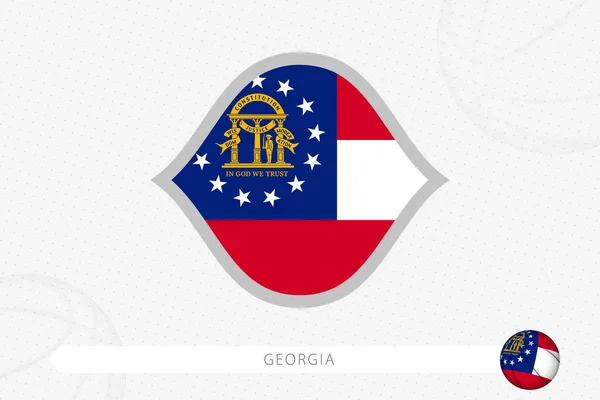 Bandera Georgia Para Competición Baloncesto Sobre Fondo Gris — Vector de stock