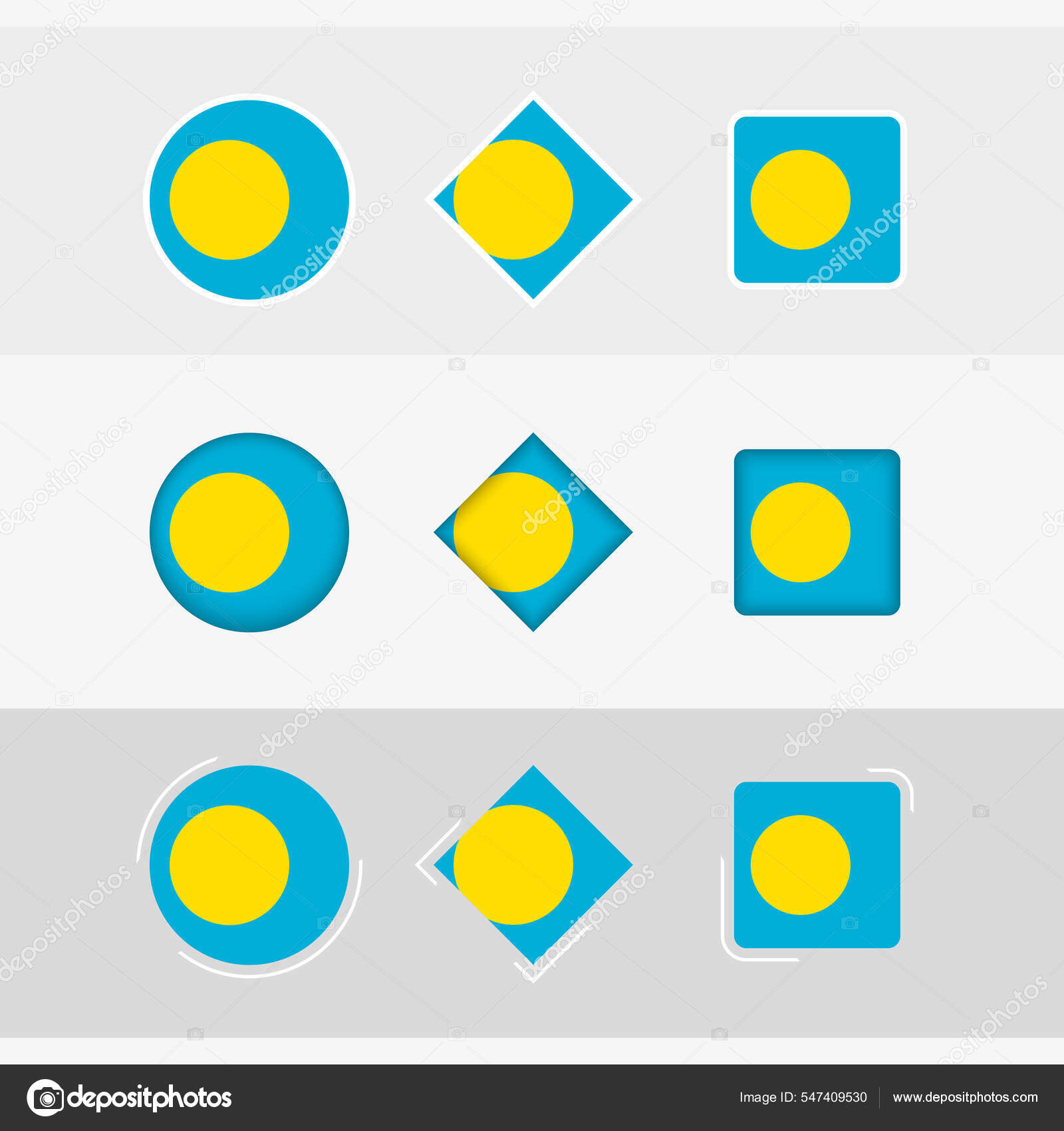 帕劳国旗图标集帕劳的矢量旗图库矢量图©boldg 547409530