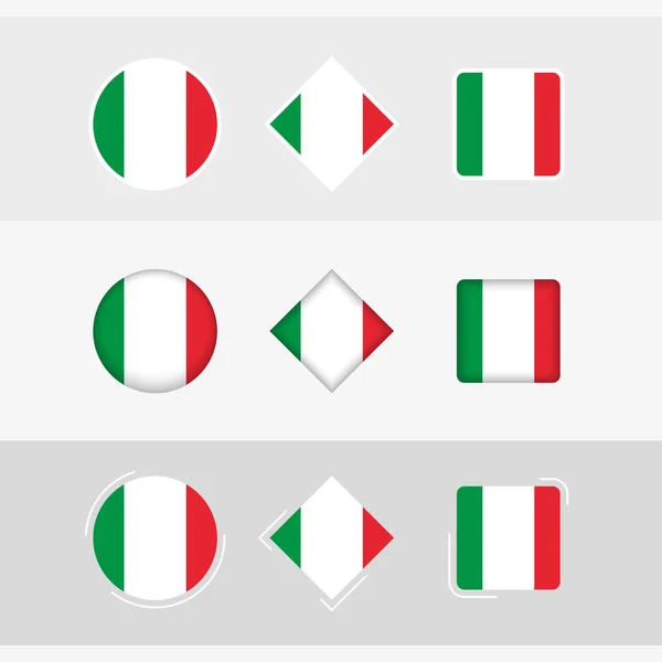 이탈리아 아이콘 이탈리아의 플래그 — 스톡 벡터