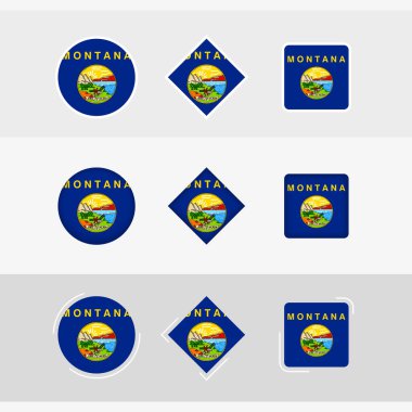 Montana bayrak simgeleri belirlendi, Montana vektör bayrağı.