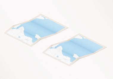 Seyşeller ülkesinin bayrağı ve kırmızı renklerle işaretlenmiş iki adet Seyşel haritası..